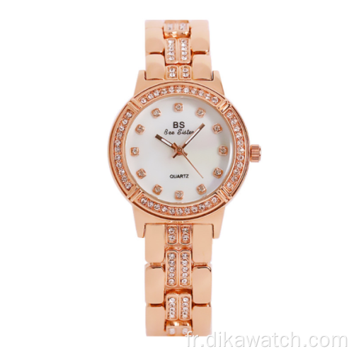 BS Bee soeur 1338 Diamant Femmes De Luxe Marque Montre Or Horloge Montres Pour Femmes 2021 Strass Élégant Dames Montres